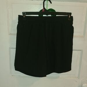 Women's Black Athletic Shorts with Drawstring